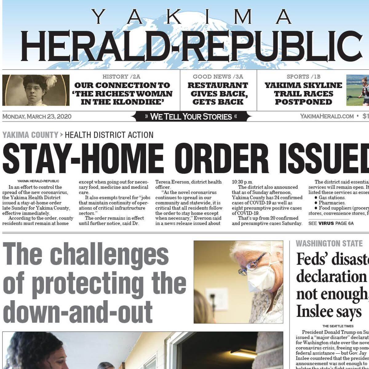 Washington newspapers 21 Yakima Herald Republic