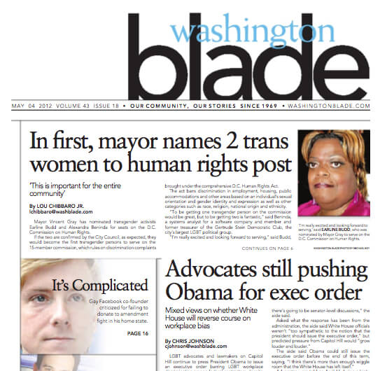Washington newspapers 23 Washington Blade