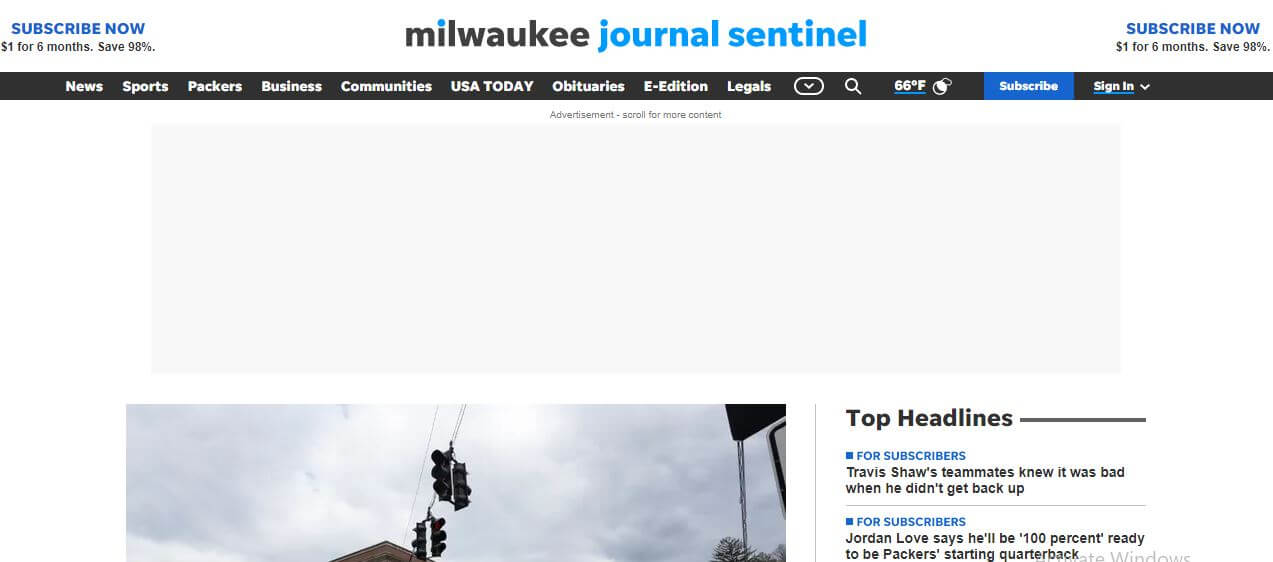 Wisconsin newspapers 2 Milwaukee Journal Sentinel website