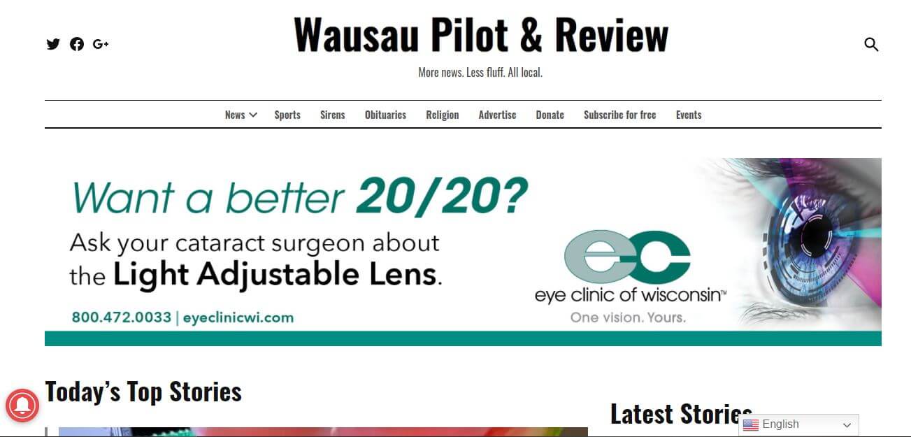 Wisconsin newspapers 24 Wausau Pilot Review website