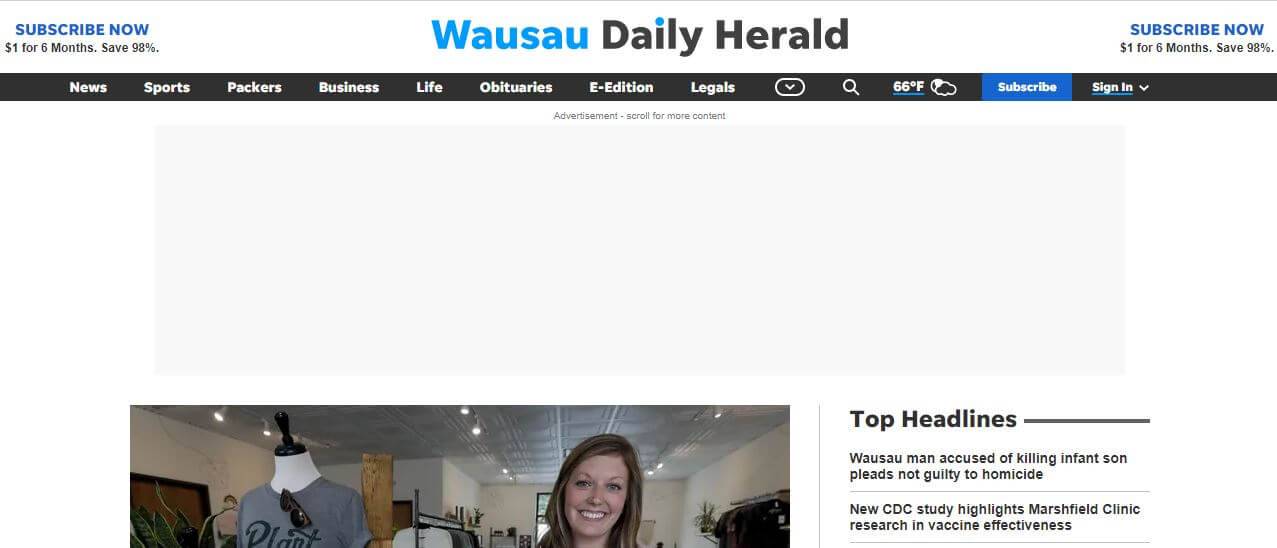 Wisconsin newspapers 40 The Wausau Daily Herald website