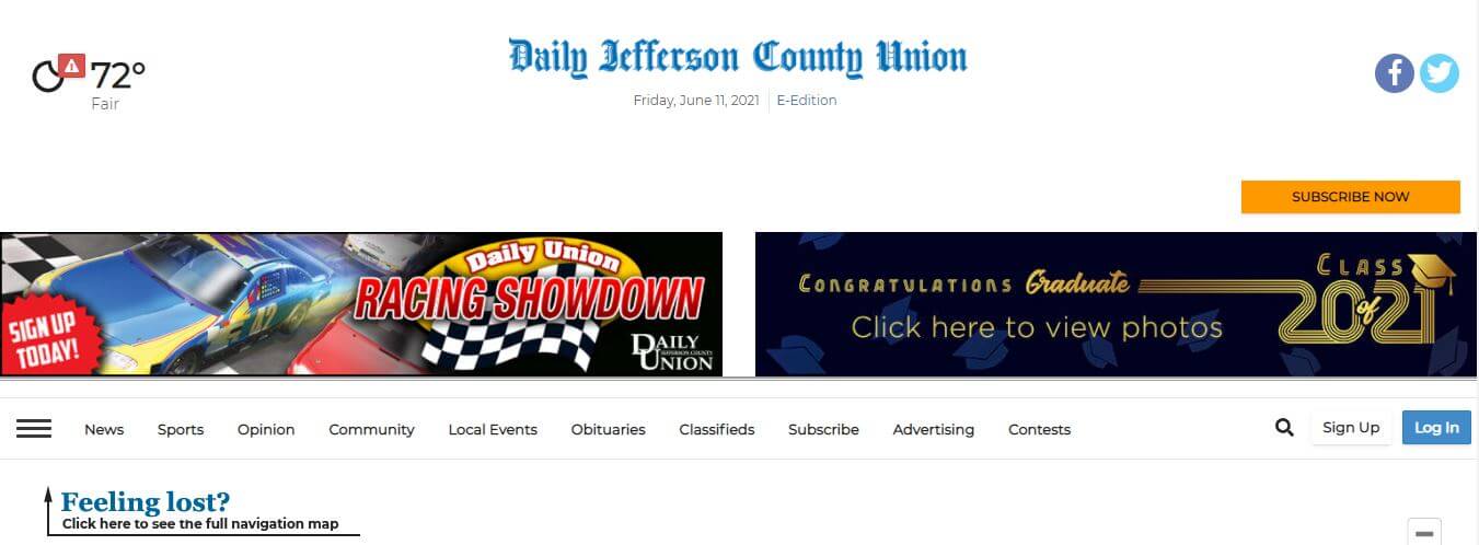 Wisconsin newspapers 41 Daily Jefferson County Union website
