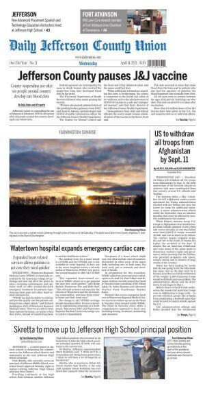 Wisconsin newspapers 41 Daily Jefferson County Union