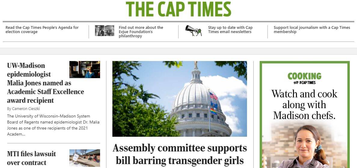Wisconsin newspapers 5 The Cap Times website