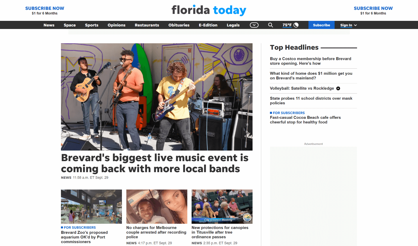 Florida Newspapers 11 Florida Today website