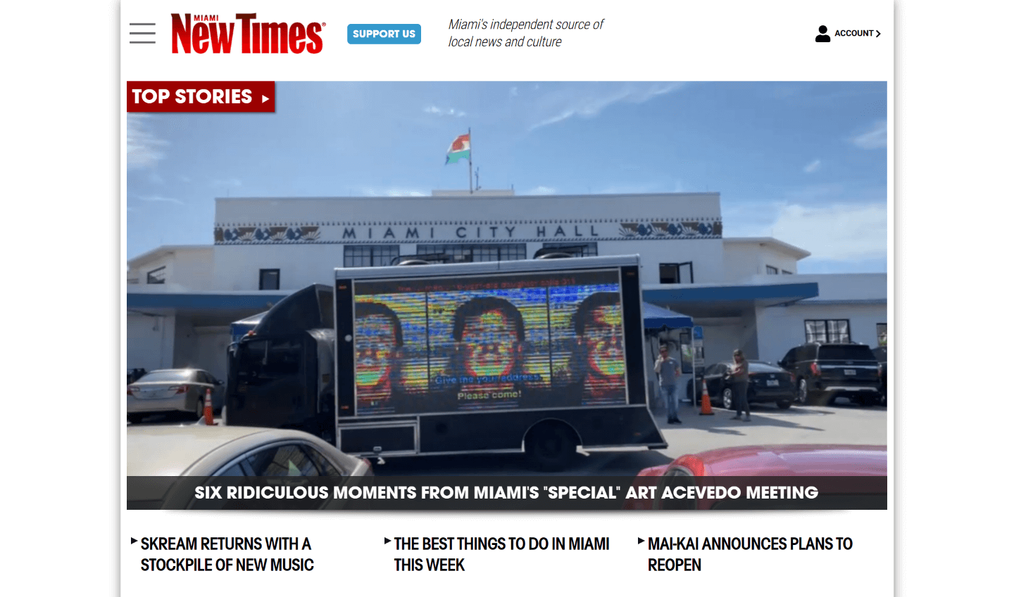 Florida Newspapers 12 Miami New Times website
