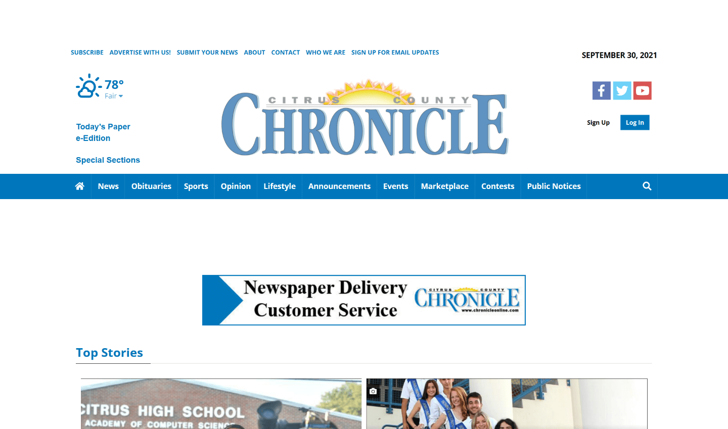 Florida Newspapers 48 Citrus County Chronicle website