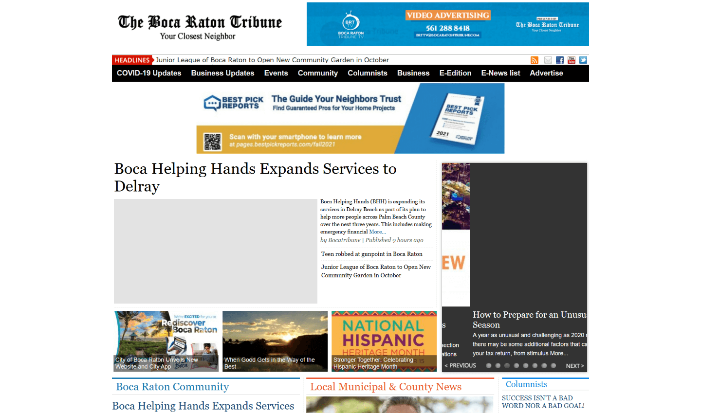 Miami Newspapers 10 Boca Raton Tribune website