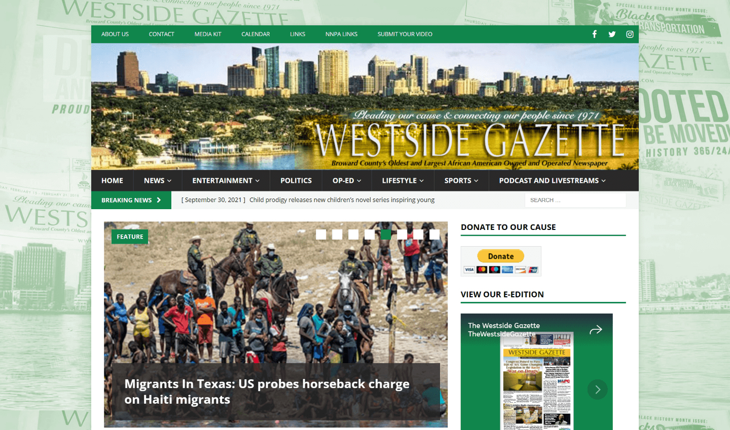 Miami Newspapers 17 Westside Gazette website
