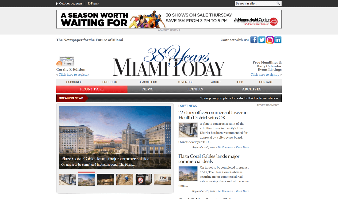 Miami Newspapers 19 Miami Today website
