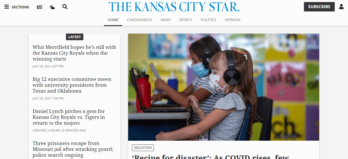 Missouri Newspapers 03 The Kansas City Star website