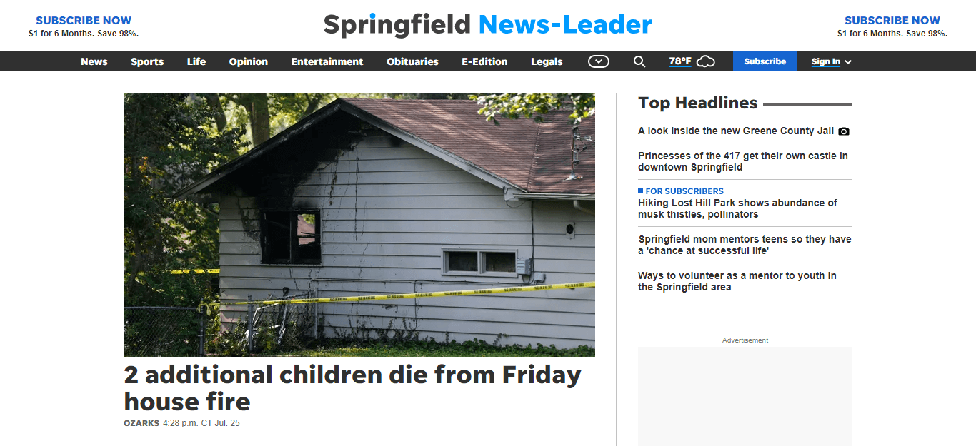 Missouri Newspapers 06 Springfield News Leader website