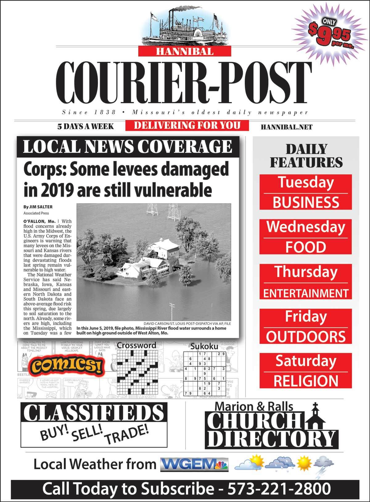 Missouri Newspapers 22 Hannibal Courier Post