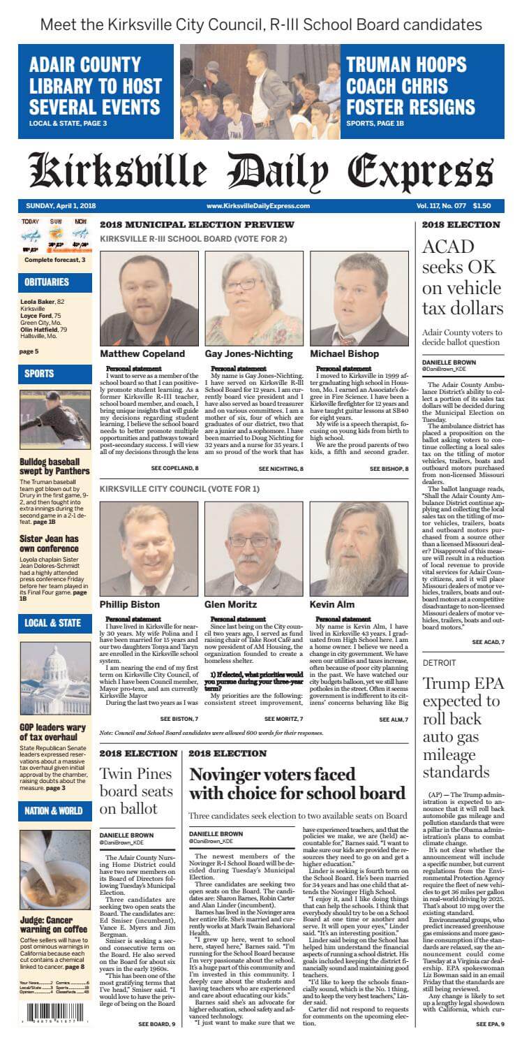 Missouri Newspapers 40 Kirksville Daily